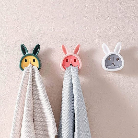 Single Wall-Mounted Bathroom Hook ​7.5x5.5cm Green
