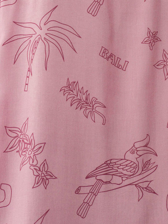 231.EW61.21 Kurzärmelig Damen Hemd Rosa Druck