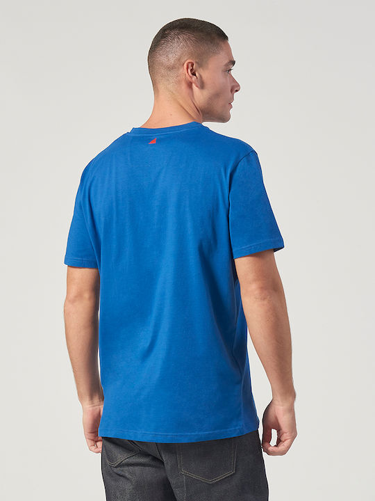 Musto Graphic Ss 2.0 Αθλητικό Ανδρικό T-shirt Racer Blue με Στάμπα