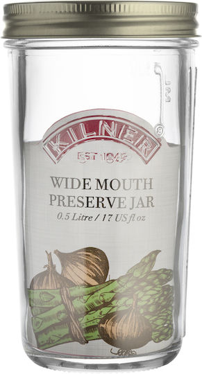 KIlner Kilner Βάζο Γενικής Χρήσης με Καπάκι Γυάλινο Διάφανο 500ml