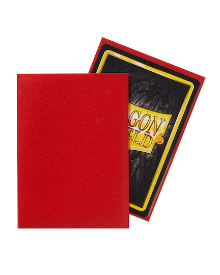 Dragon Shield Game Accessory Dragon Shield Matte Crimson Protective Card Sleeves 100τμχ