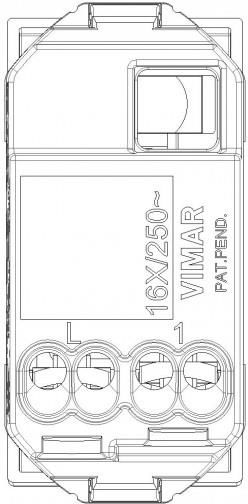 Vimar Recessed Wall Switch Single Without Frame Black