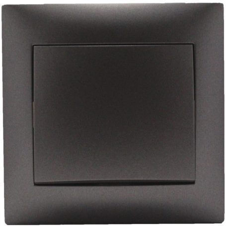 Redled Stinel Recessed Wall Switch One-Way with Frame Aller Retour Black