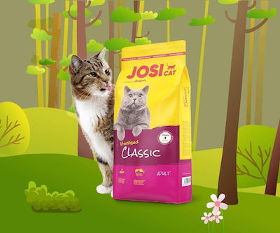 Josera Josicat Sterilised Classic Trockenfutter für erwachsene kastrierte Katzen mit Lachs 18kg