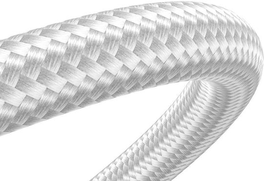 Joyroom Braided USB-C to Lightning Cable White 0.25m