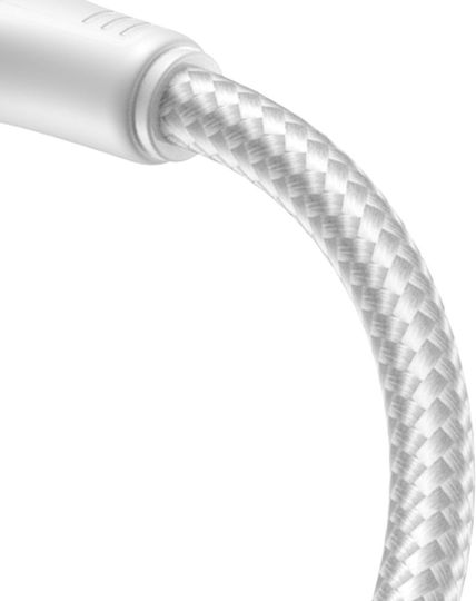 Joyroom S-CL020A11 Braided USB-C to Lightning Cable 20W Λευκό 1.2m