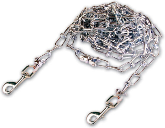 Inter Hundeleine/Führleine Kette in Silber Farbe 2m x 3cm
