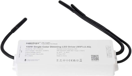 GloboStar Регулируемо Затъмняващо Се LED Захранване Водоустойчиво IP67 Мощност 150W С Изходно Напрежение 24V