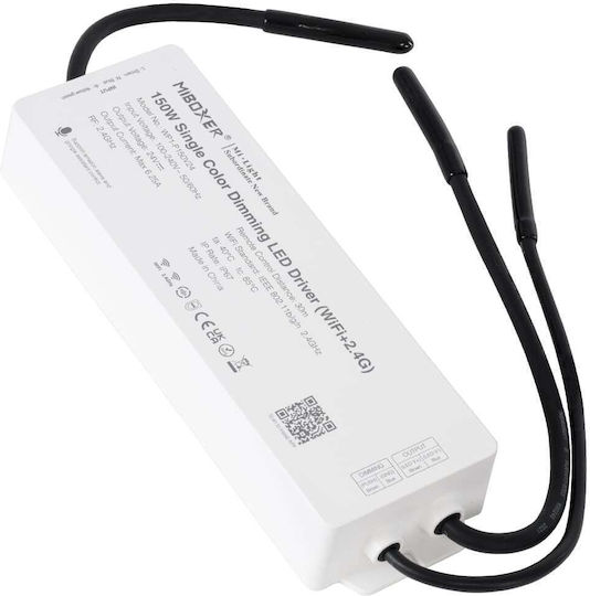 GloboStar Регулируемо Затъмняващо Се LED Захранване Водоустойчиво IP67 Мощност 150W С Изходно Напрежение 24V
