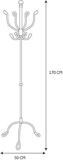 Cuiere de podea Metal Alb 50x50x170cm