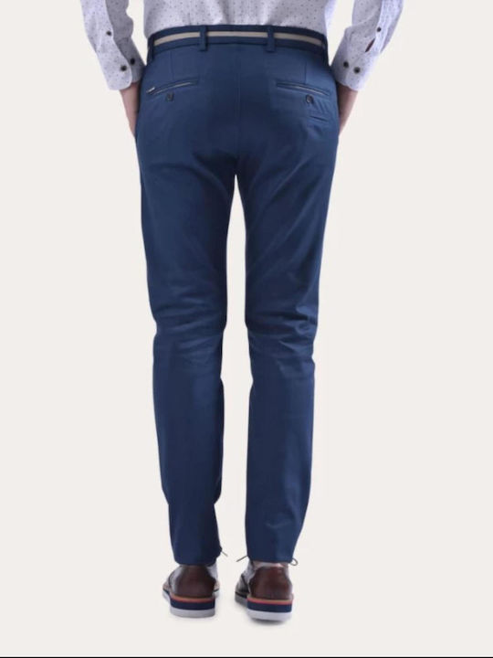 Vittorio Artist Herrenhose Chino Elastisch Blau