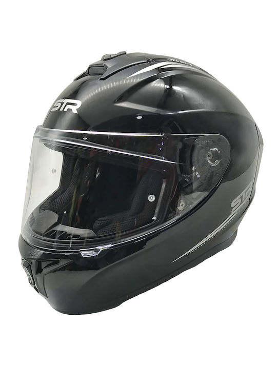 STR Norma Black Motorcycle Helmet Full Face ECE 22.05