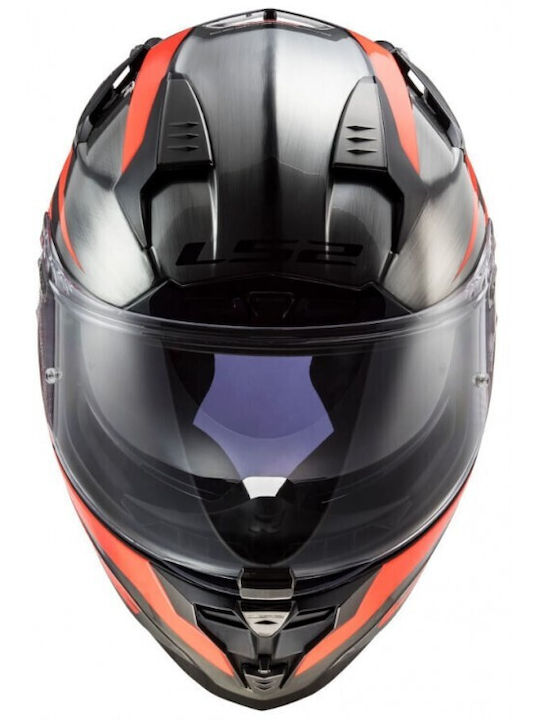 LS2 FF327 Challenger Full Face Helmet with Sun Visor ECE 22.05 1420gr Canon Jeans Fluo Orange FF327CCJFO