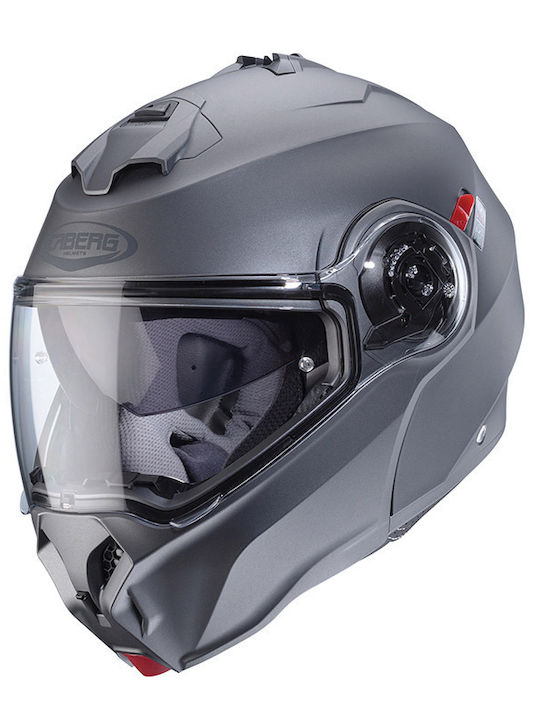 Caberg Duke Evo Flip-Up Helmet with Pinlock and Sun Visor ECE 22.06 1600gr Matt Gun Metal