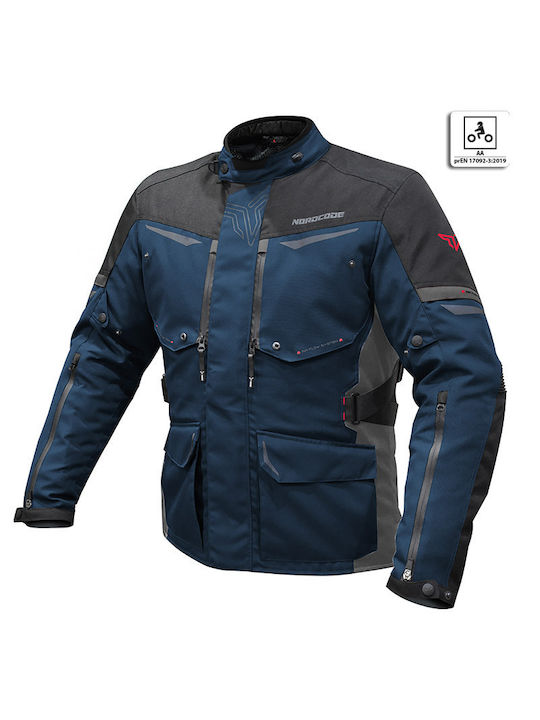 Nordcode Senegal Men's Motorcycle Jacket Cordura 4 Seasons Waterproof Blue/Black