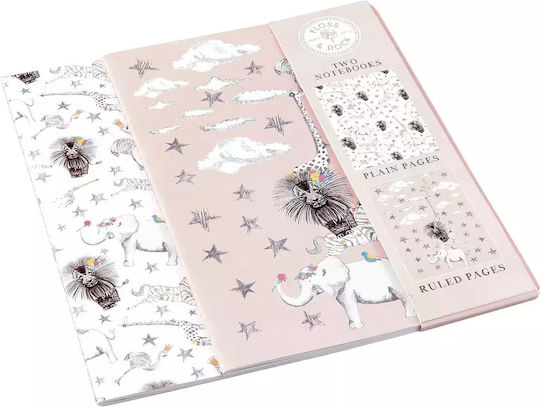 Floss & Rock Animals Set 2 Carnete A5 Cu dungi Multicolor