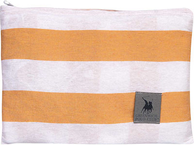 Greenwich Polo Club Strandtuch Pareo Orange mit Fransen 170x90cm.