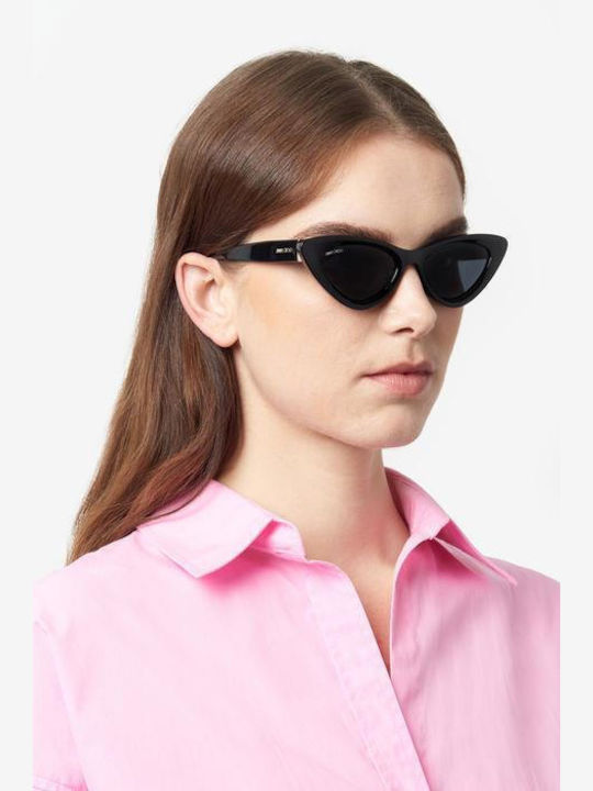 Jimmy Choo Damen Sonnenbrille mit Schwarz Kunststoff Gestell und Schwarz Linse Addy/S 807/IR