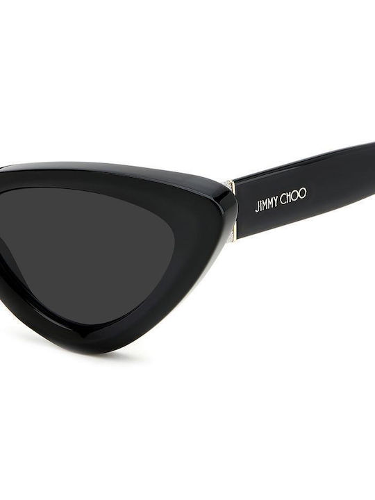 Jimmy Choo Damen Sonnenbrille mit Schwarz Kunststoff Gestell und Schwarz Linse Addy/S 807/IR