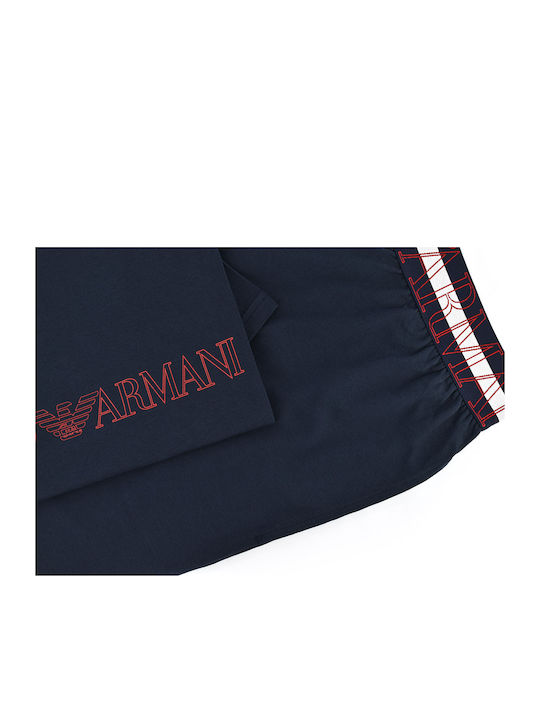 Emporio Armani Men's Summer Pajamas Set Navy Blue