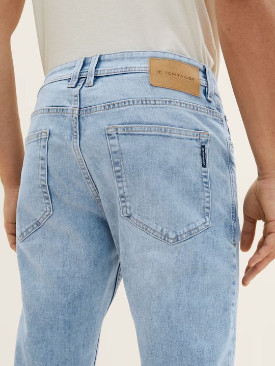 Josh Pantaloni Jeans pentru Bărbați Elastic cu Croială Slim Straight Albastru
