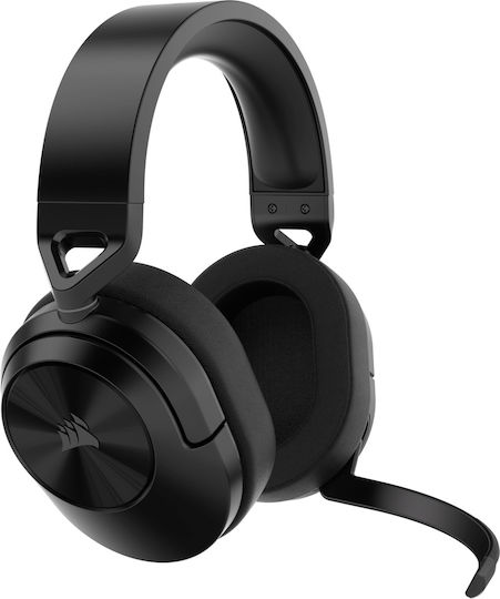 Corsair HS55 Wireless Over Ear Gaming Headset με σύνδεση Bluetooth / USB Carbon for PC / PS4