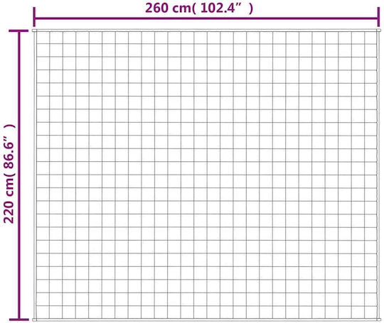 vidaXL Κουβέρτα Βαρύτητας Υπέρδιπλη 220x260εκ. Μπλε