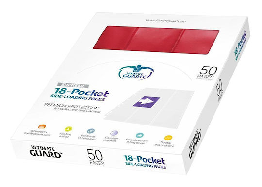 Ultimate Guard Kartenseiten 9-Fächer Standardgröße 50Stk Rote