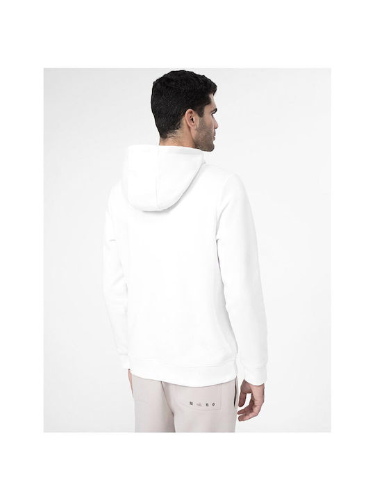 4F Men's Sweatshirt with Hood White