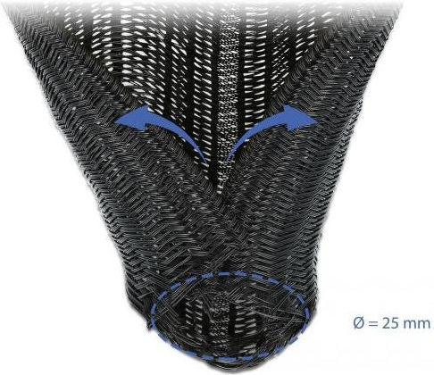 DeLock Cable Flex Wrap 25mm x 10m Black (19047) 1pcs