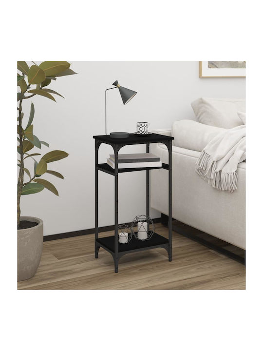 Rectangular Side Table Wooden Black L40xW30xH75cm.