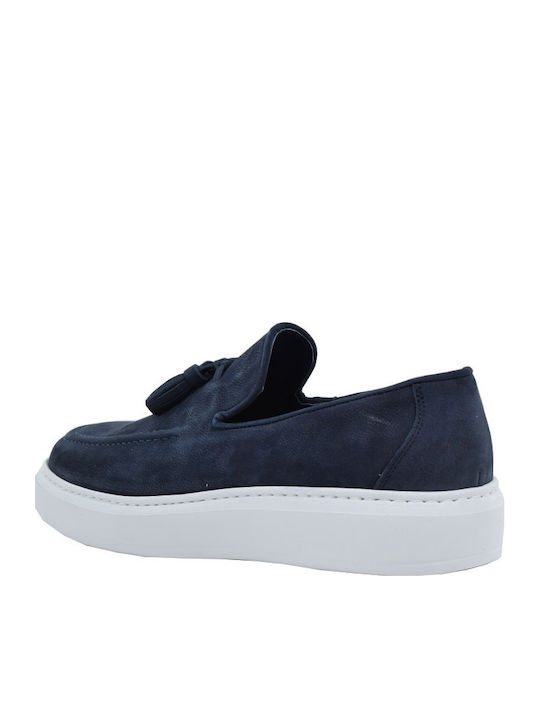 Suede Ανδρικά Loafers σε Μπλε Χρώμα