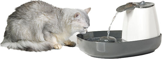 Savic Cascade Automatisch Kunststoff Wasserspender / Brunnen für Hund & Katze 1.5lt in Grau Farbe