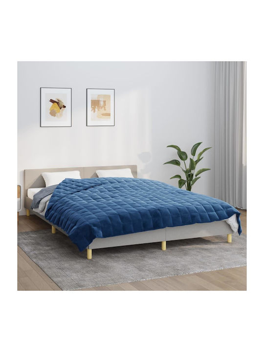 vidaXL Blanket Gravity Acrylic Double 200x200cm Blue