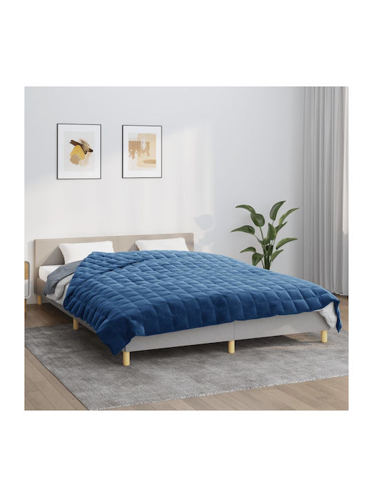 vidaXL Blanket Gravity Acrylic Double 200x225cm Blue