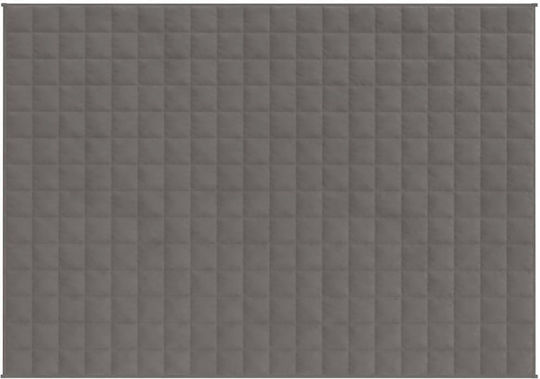 vidaXL Κουβέρτα Βαρύτητας Μονή 152x203εκ. Γκρι