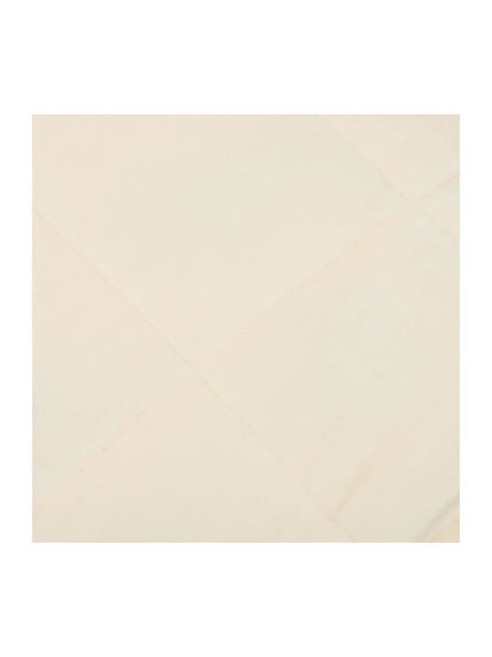 vidaXL Κουβέρτα Βαρύτητας Καναπέ 120x180εκ. Ανοιχτό Κρεμ