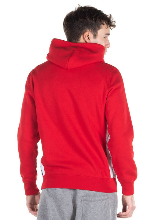 Champion Men's Sweatshirt with Hood and Pockets Red