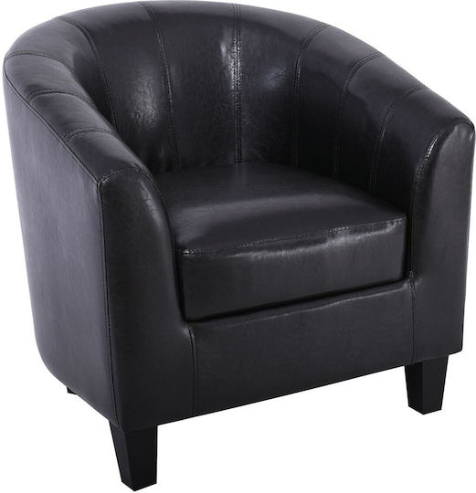Boga Sessel aus Künstliches Leder Dunkelbraun E7129,5W 77x70x77cm
