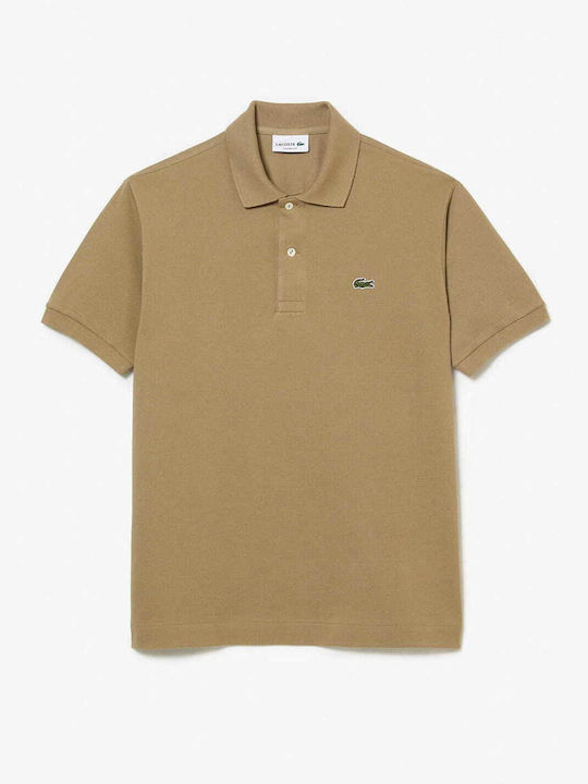 Lacoste Ανδρικό T-shirt Κοντομάνικο Polo Μπεζ