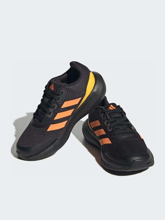 Runfalcon 3.0 K Αθλητικά Παιδικά Παπούτσια Running με Κορδόνια Core Black / Screaming Orange / Solar Gold