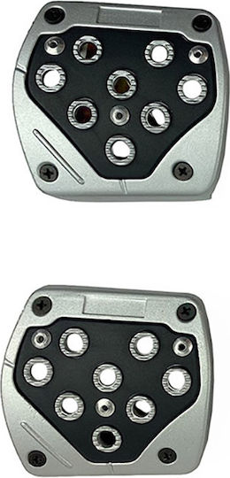 Auto Gs Car Pedal Set Universal Aluminum Black 3pcs