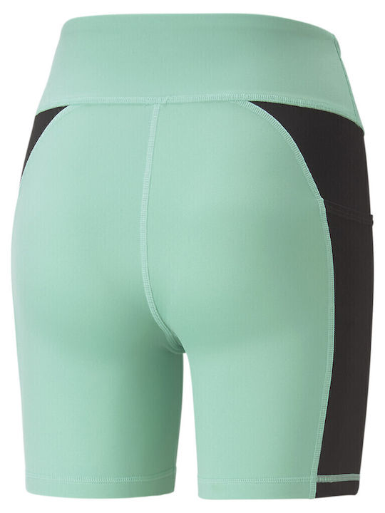 Training Women's Short High Waist Green Leggings