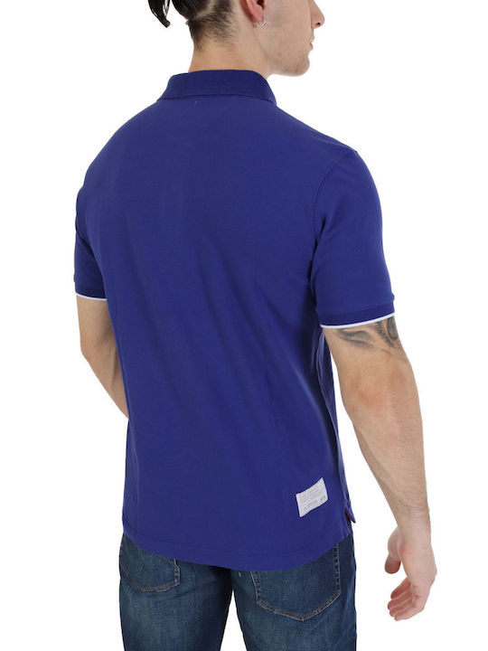 La Martina Herren Kurzarmshirt Polo Blau