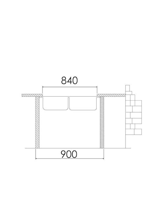 Excel Victoria 720CMS386 Ένθετος Νεροχύτης Inox Σατινέ Μ86xΠ50.5cm Ασημί