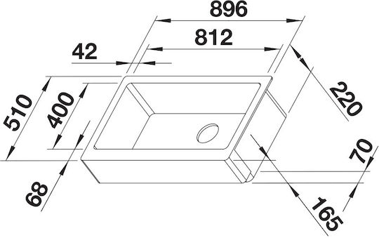 Blanco Vintera XL 9-UF Ένθετος Νεροχύτης από Συνθετικό Γρανίτη Μ90xΠ51cm Soft White