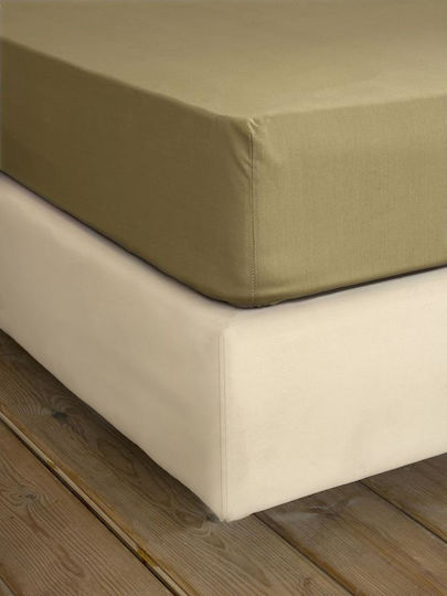 Nima Unicolors Σεντόνι Ημίδιπλο 180x260εκ. Gold Brown