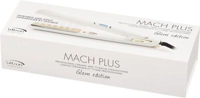 Ultron Mach Plus Glam Edition 758732 Πρέσα Μαλλιών με Κεραμικές Πλάκες 45W Λευκό/Χρυσό