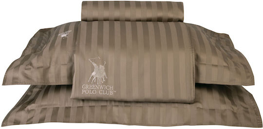 Greenwich Polo Club Set Cearșafuri King Size 270x280cm. 2156 Haki 4buc