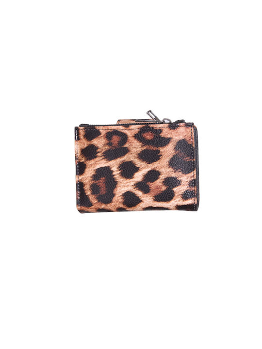 Wallet women's wallet made of leatherette leopard